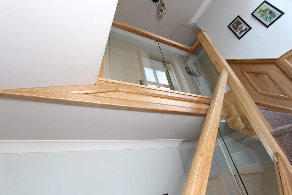 Staircase with wall panelling