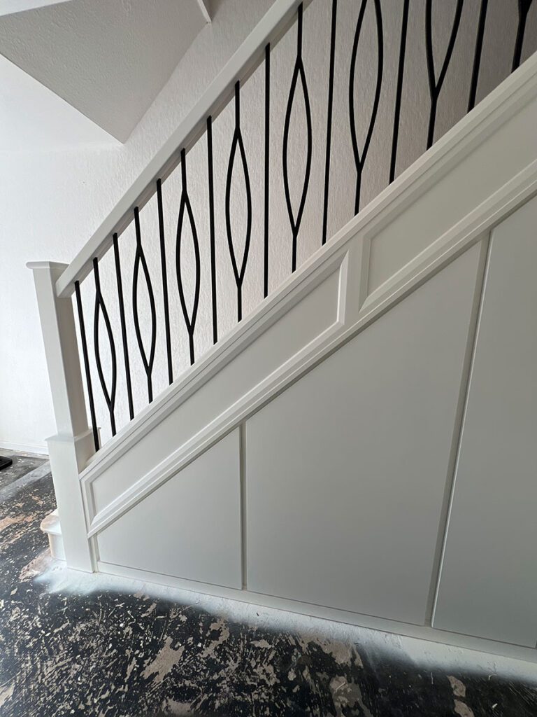 Wood & Black Metal Staircases