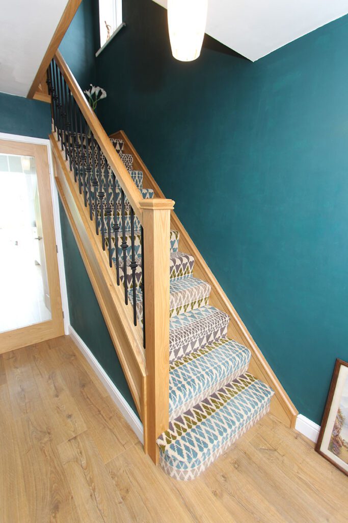 Wood & Black Metal Staircases