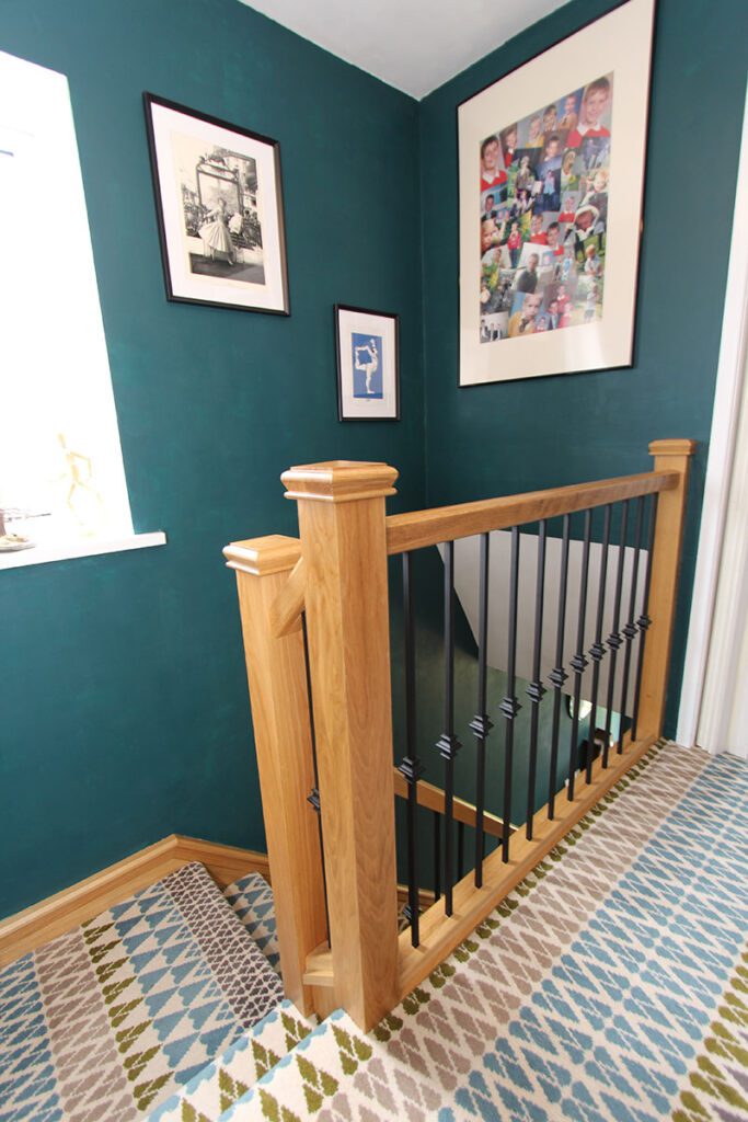 Wood & Black Metal Staircases