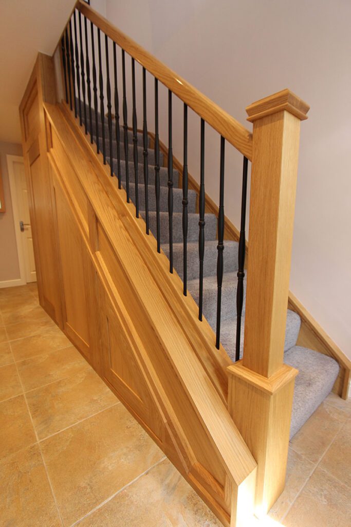 Wood & Black Metal Staircases