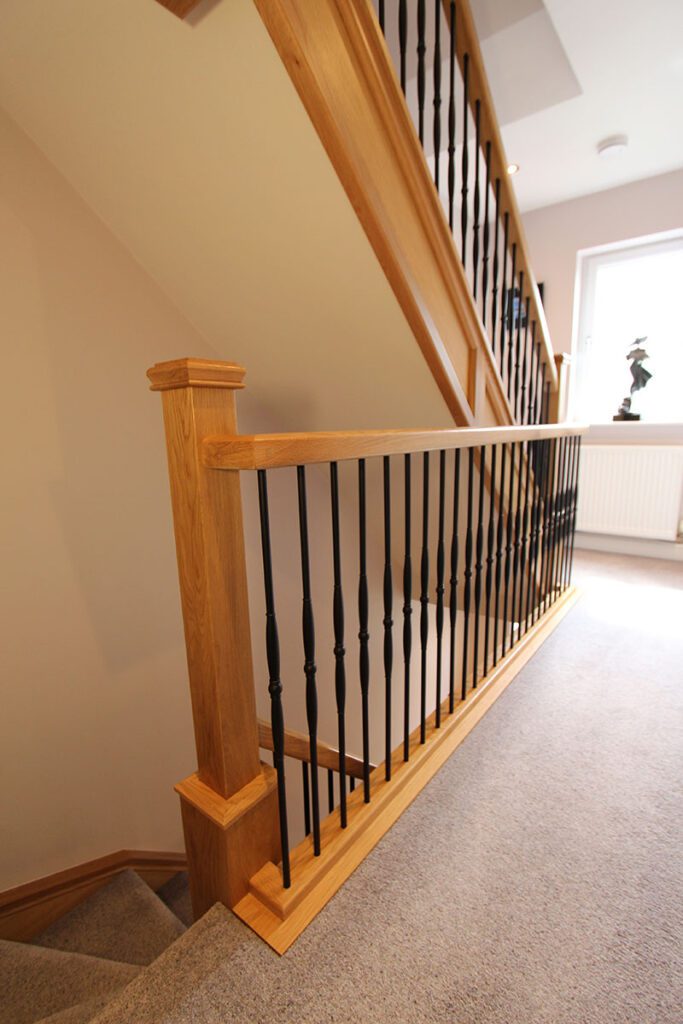 Wood & Black Metal Staircases